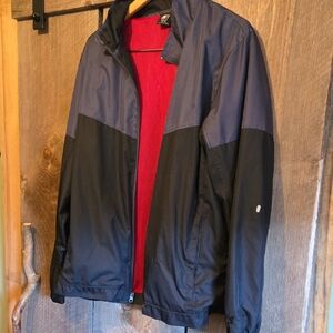 STARTER Black and Dark Gray Windbreaker